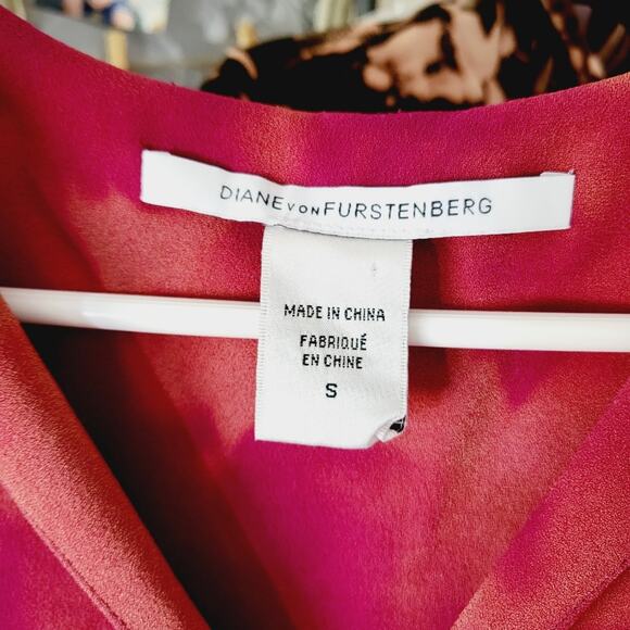 Diane Von Furstenberg Fuchsia Tie Dye Dress Size S - Picture 9 of 13